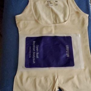 Empetua open bust boyshort bodysuit